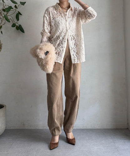 燈芯絨寬鬆長褲