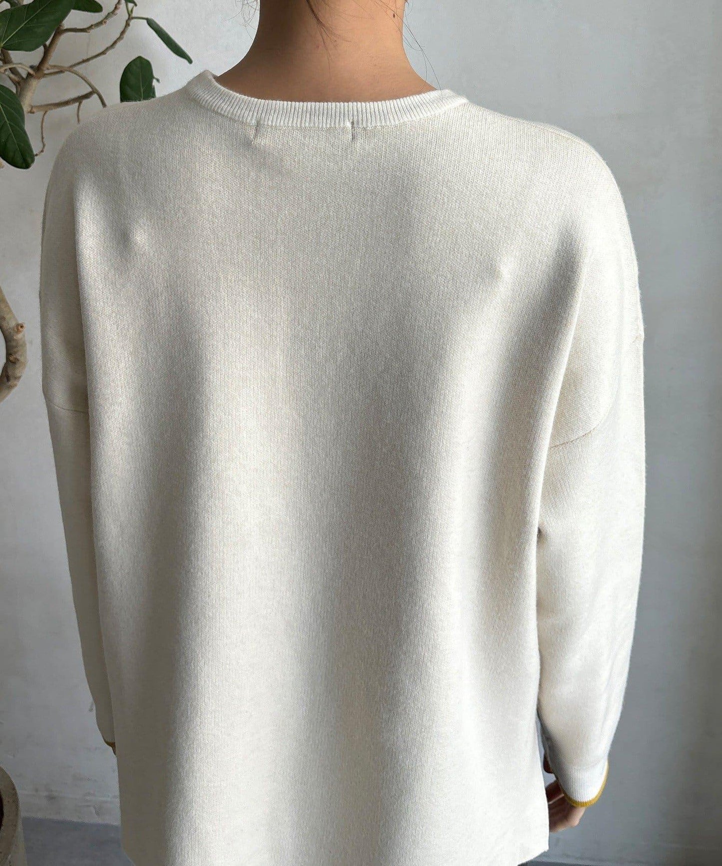 雙面提花標誌針織衫