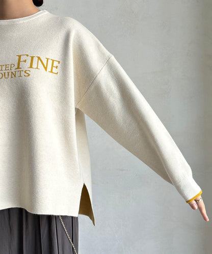 雙面提花標誌針織衫