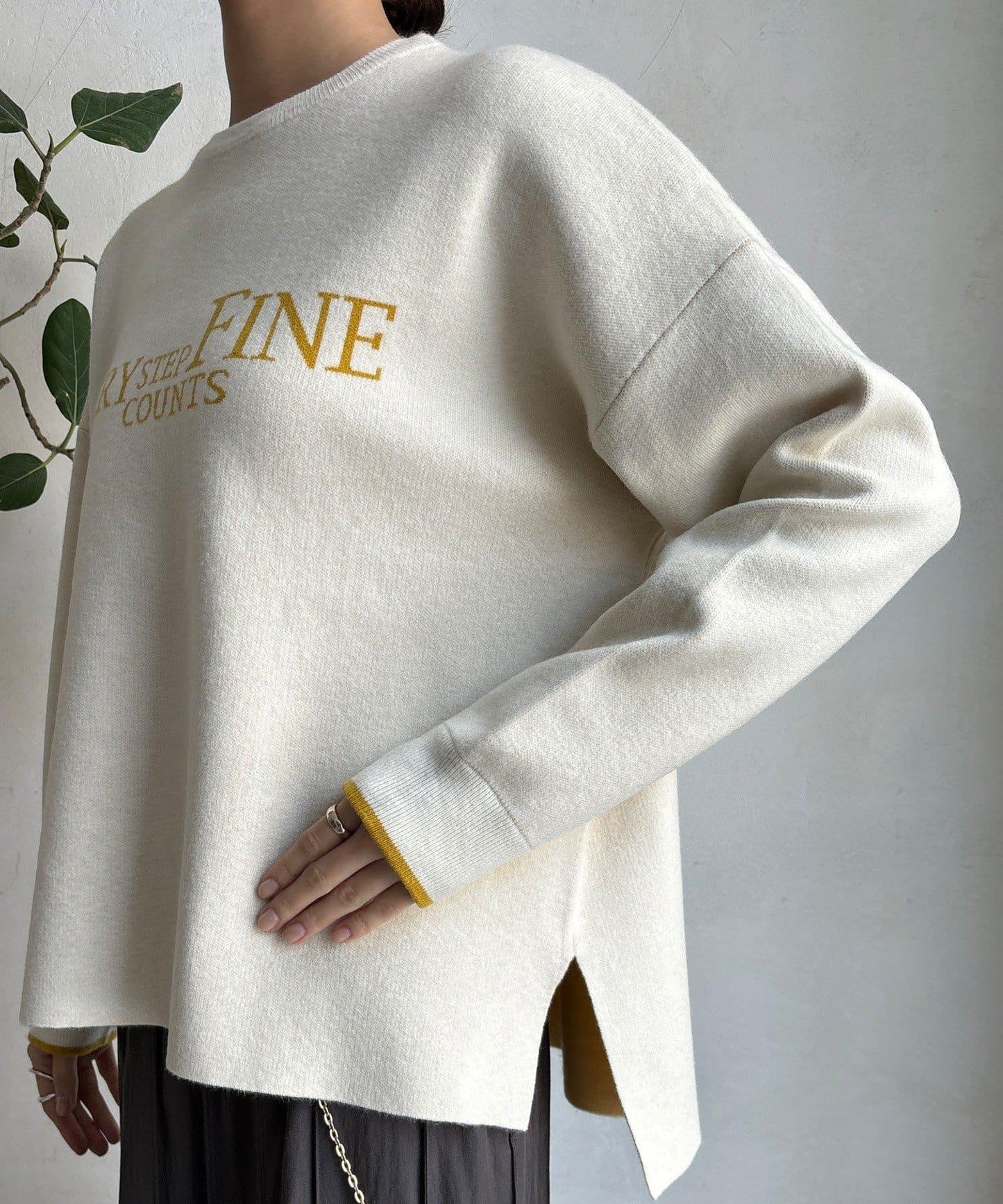 雙面提花標誌針織衫