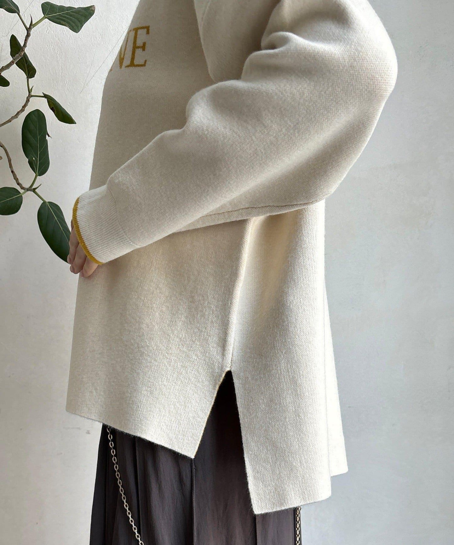 雙面提花標誌針織衫