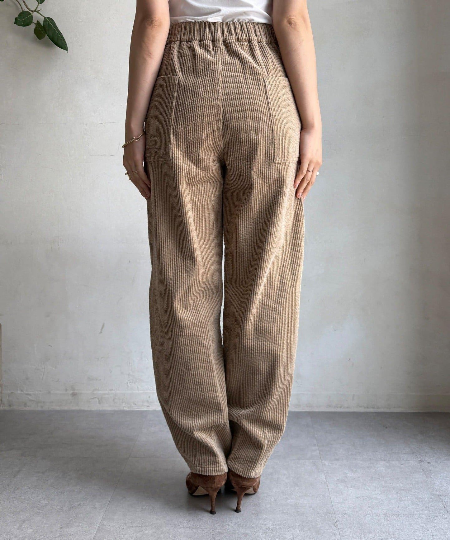 燈芯絨寬鬆長褲