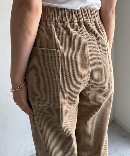 燈芯絨寬鬆長褲