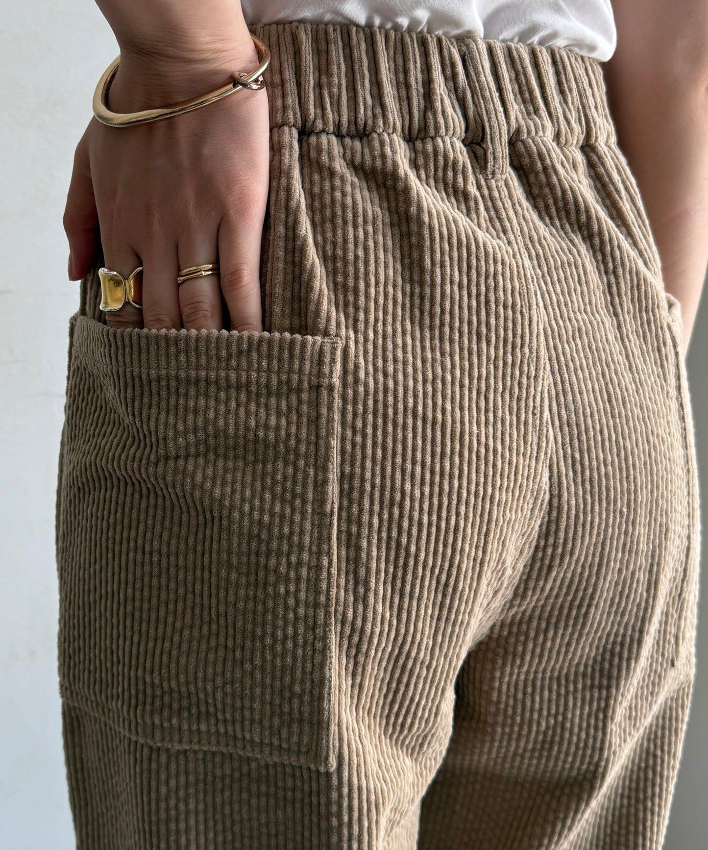 燈芯絨寬鬆長褲