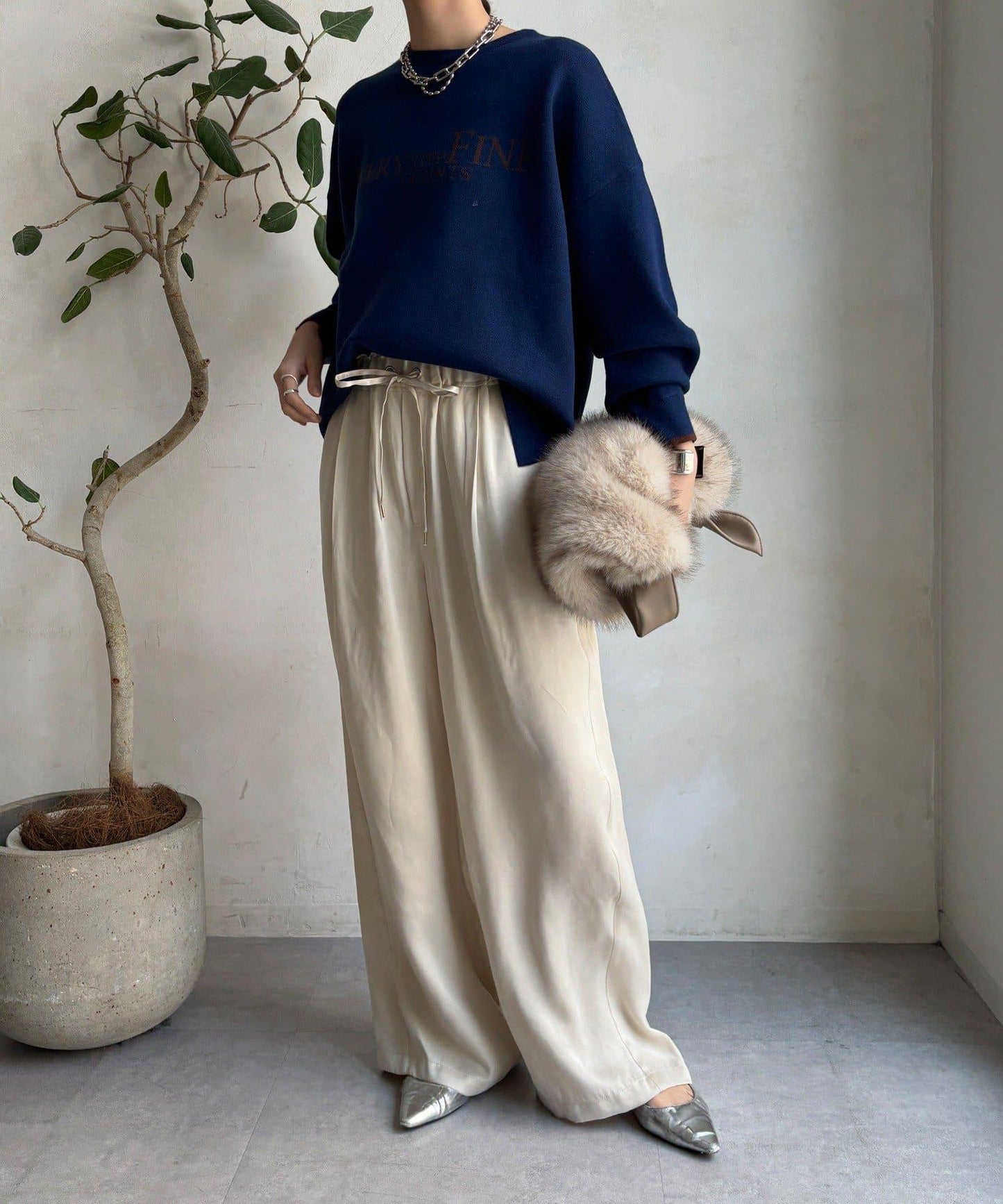 雙面提花標誌針織衫