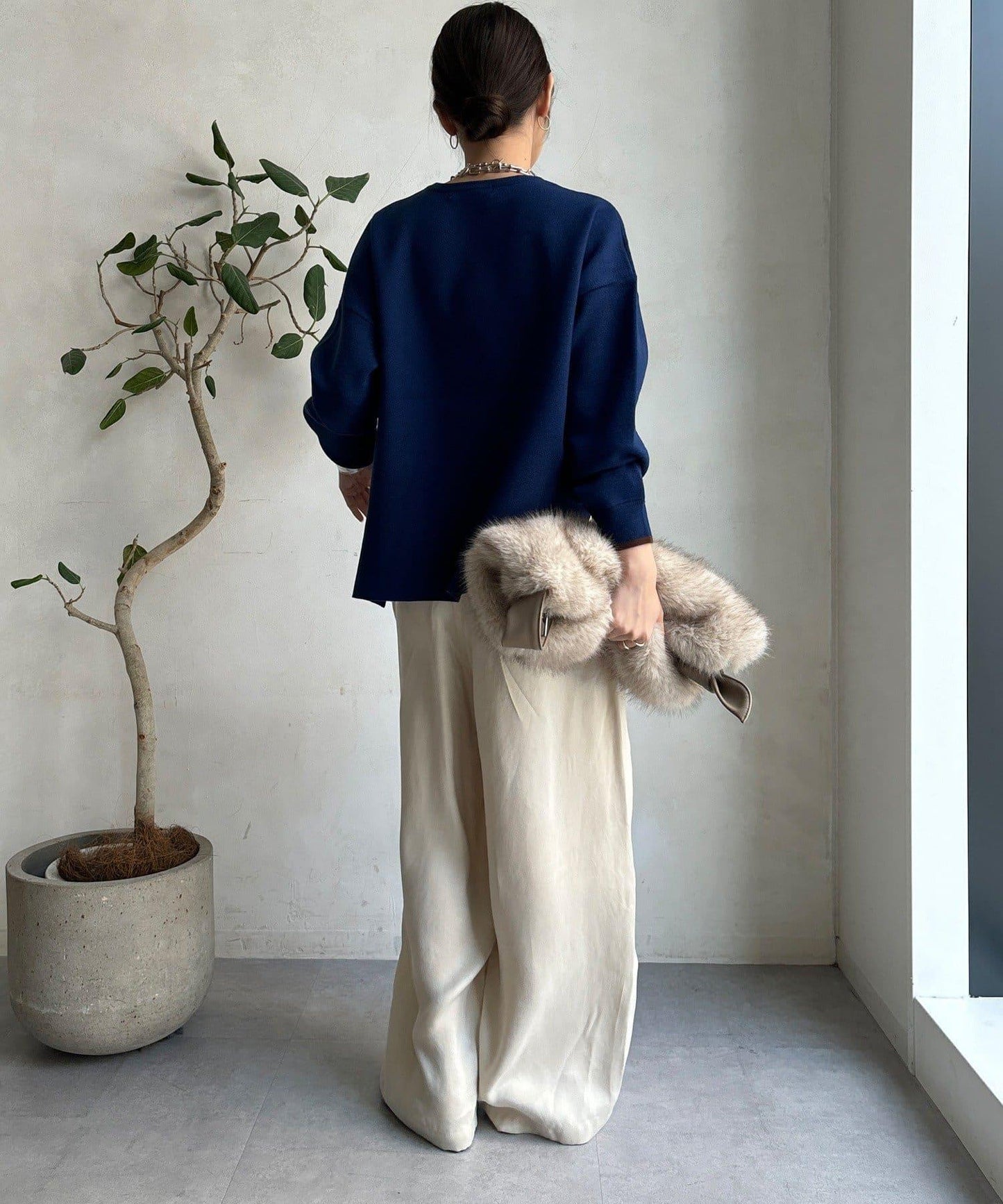 雙面提花標誌針織衫