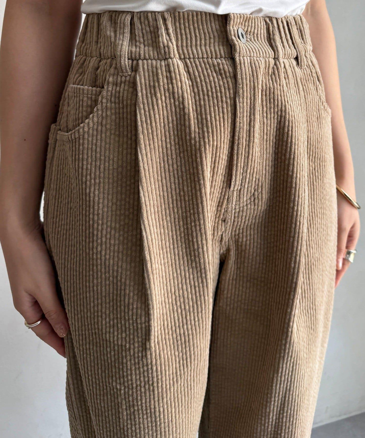 燈芯絨寬鬆長褲