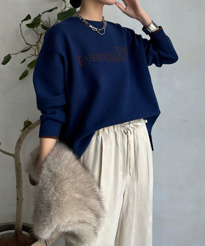 雙面提花標誌針織衫