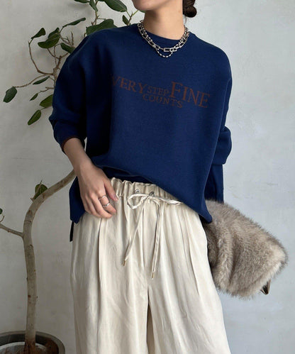 雙面提花標誌針織衫