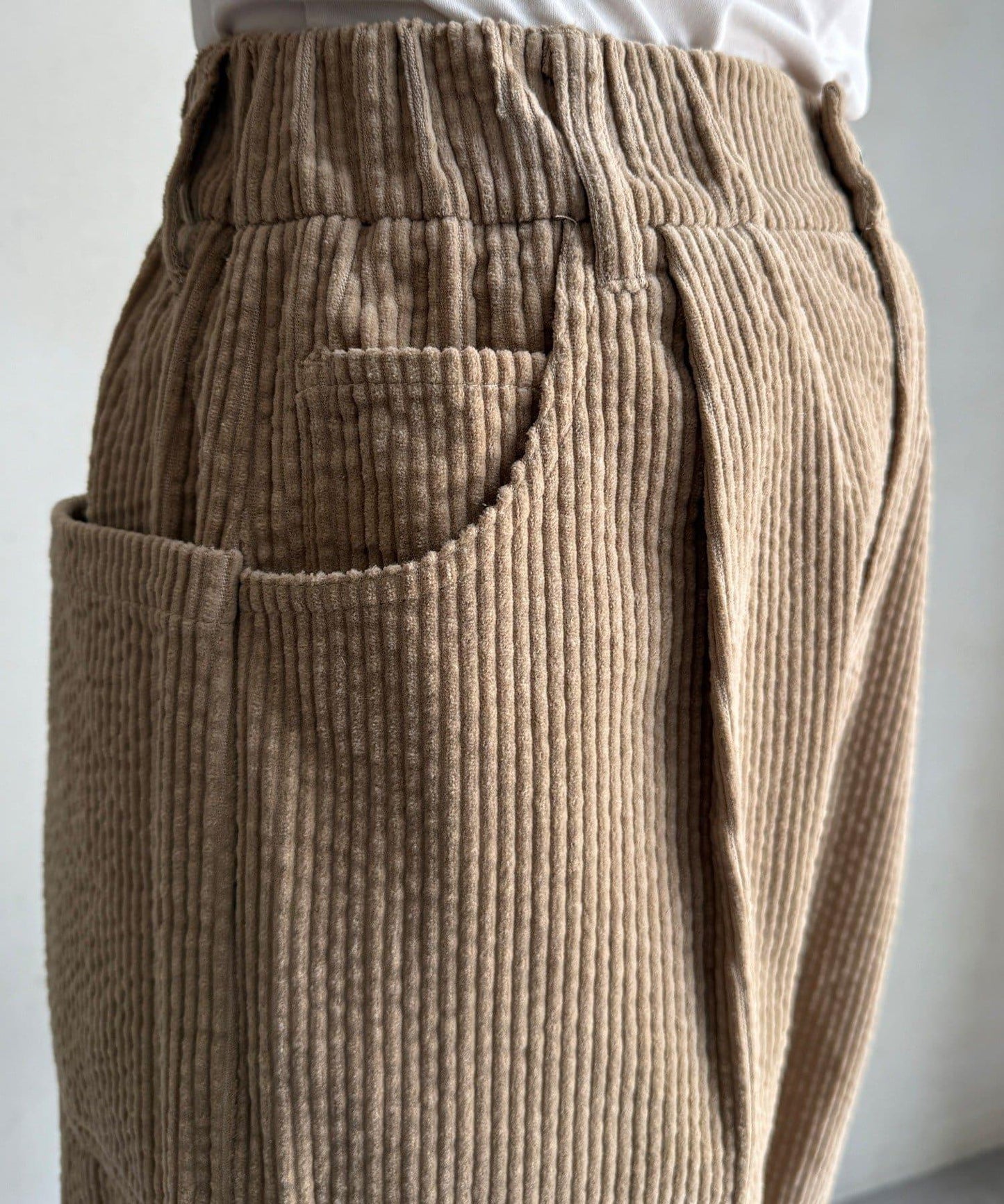 燈芯絨寬鬆長褲