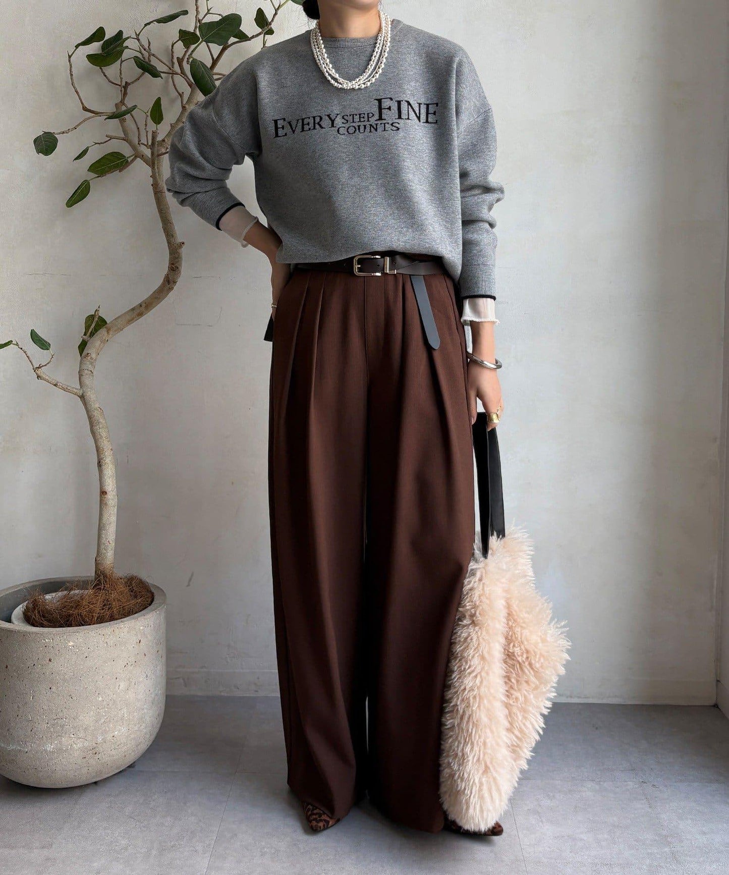 雙面提花標誌針織衫