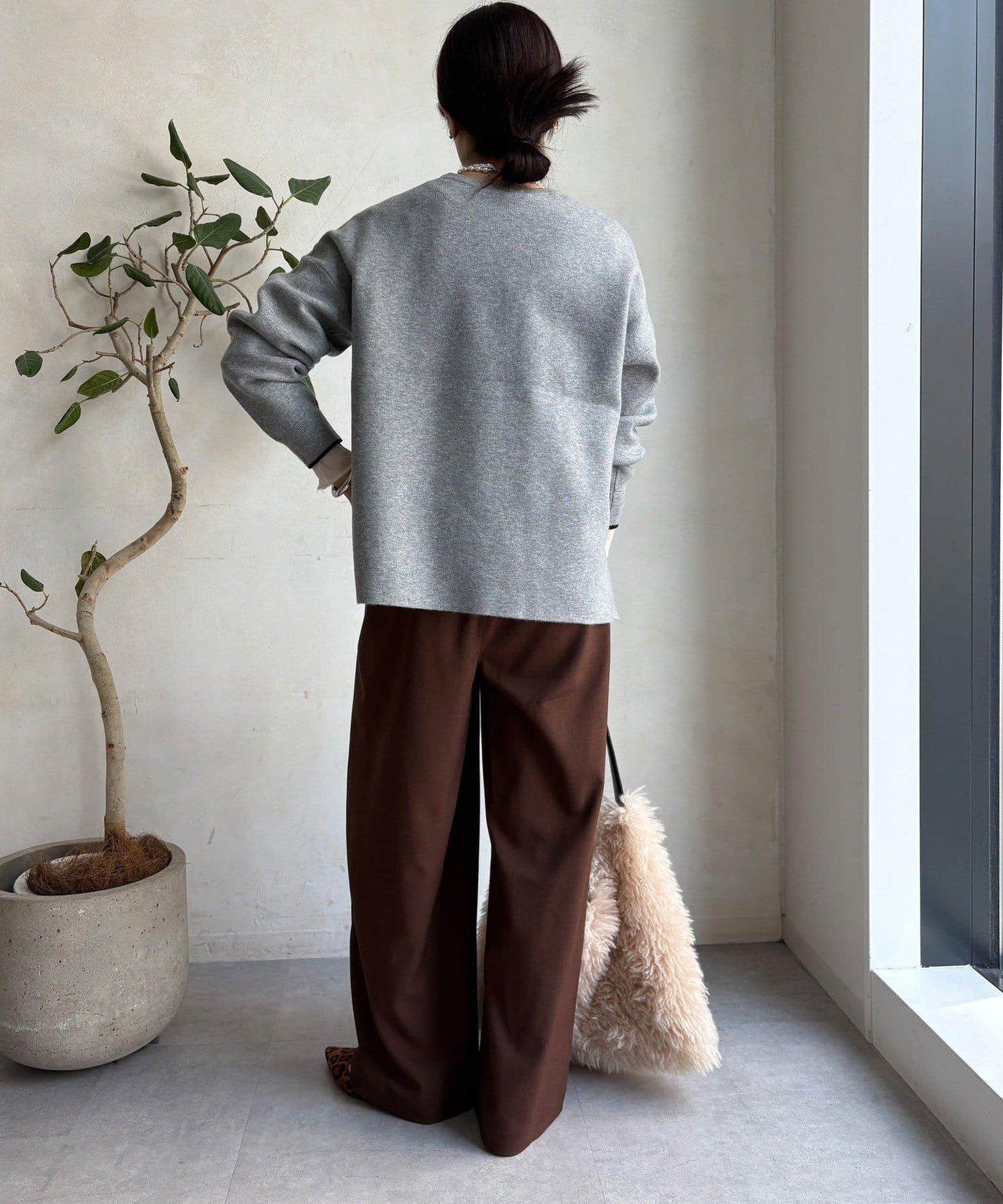 雙面提花標誌針織衫