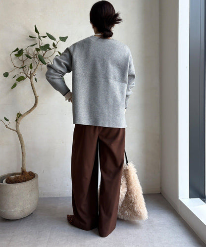 雙面提花標誌針織衫