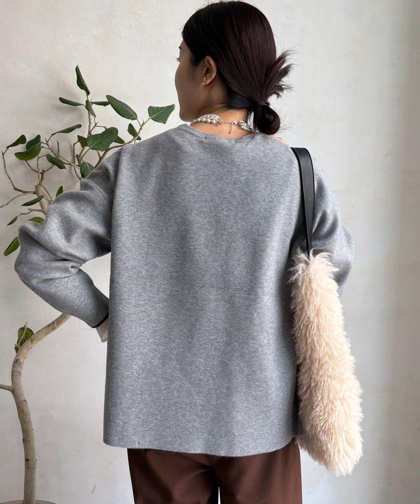 雙面提花標誌針織衫