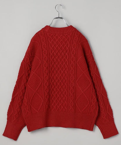 混色編織圓領針織衫