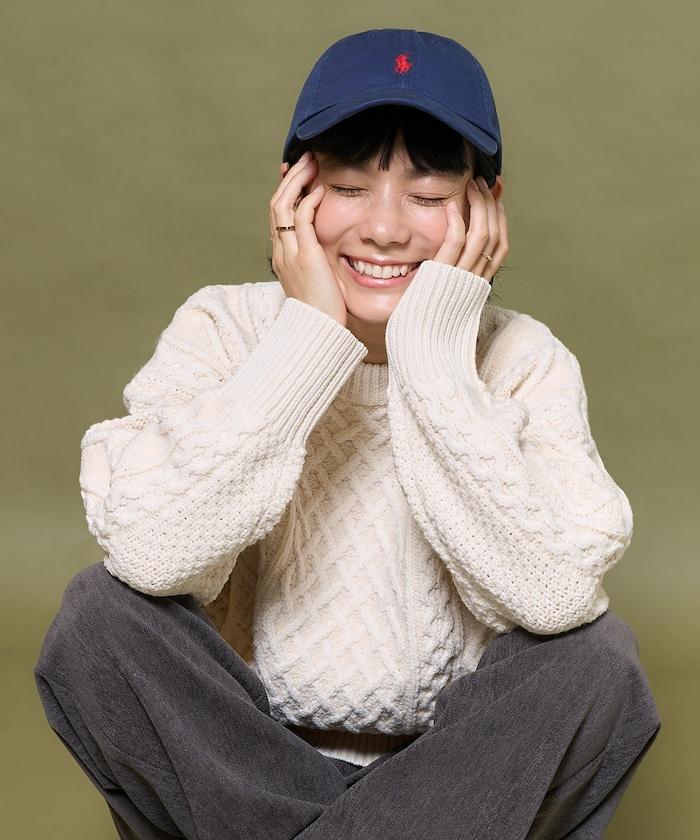 混色編織圓領針織衫