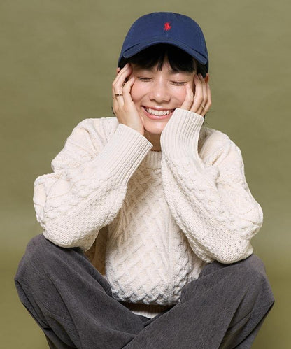 混色編織圓領針織衫