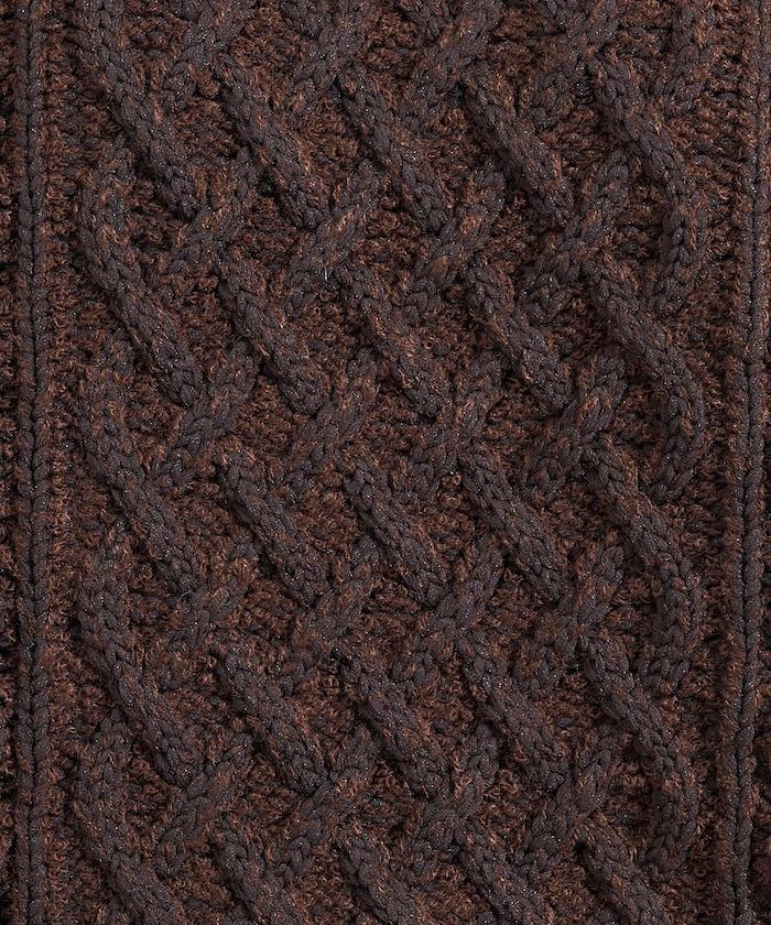 混色編織圓領針織衫