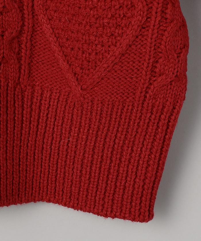 混色編織圓領針織衫