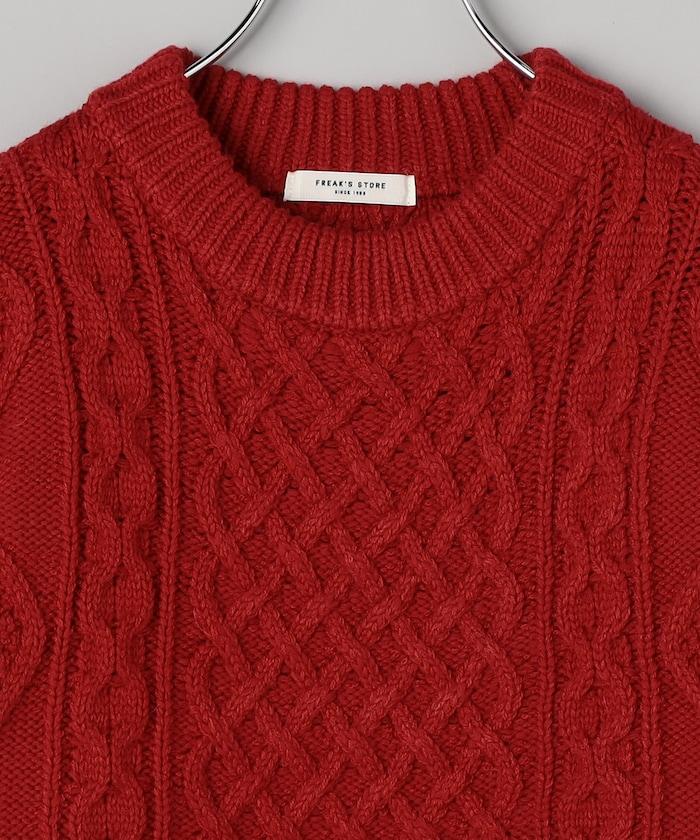 混色編織圓領針織衫