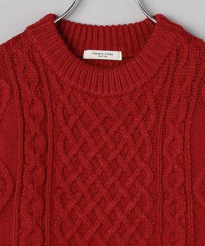 混色編織圓領針織衫