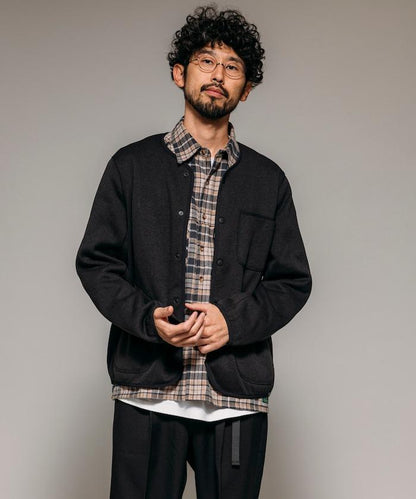 寬鬆版型針織抓絨開衫