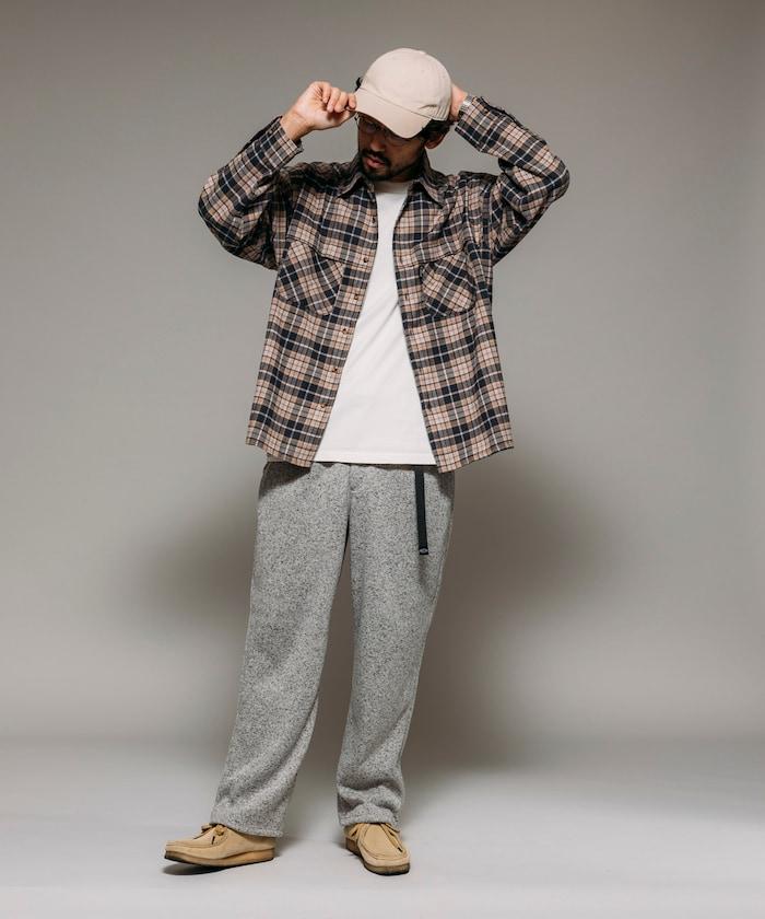 寬鬆版型針織抓絨攀巖褲