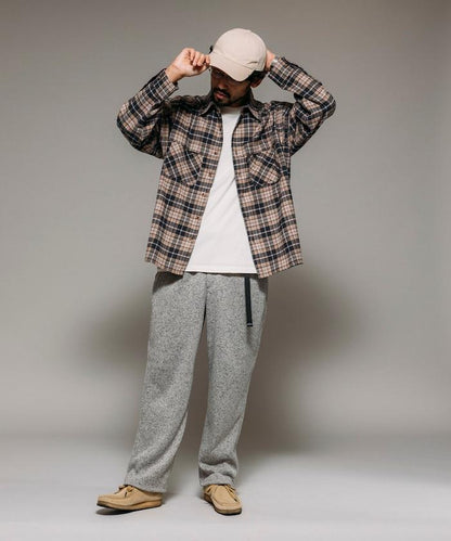 寬鬆版型針織抓絨攀巖褲