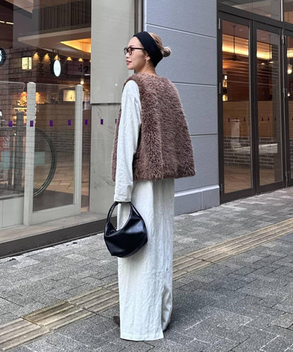 【パルクロ限定】PON企畫仿毛皮馬甲