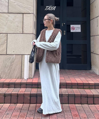 【パルクロ限定】PON企畫仿毛皮馬甲