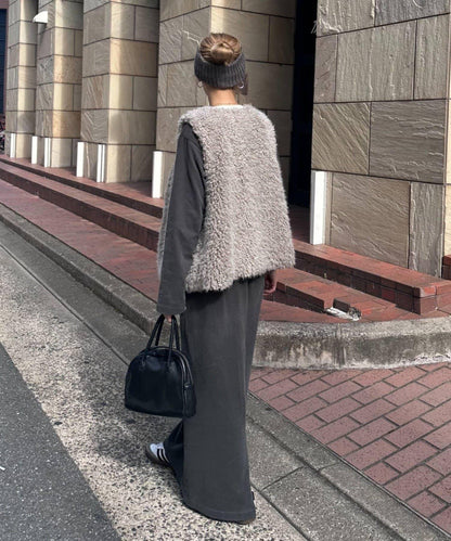 【パルクロ限定】PON企畫仿毛皮馬甲