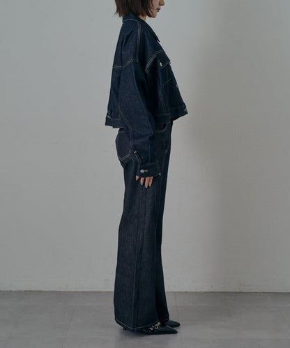 【mystic】[mline]標誌短款牛仔夾克