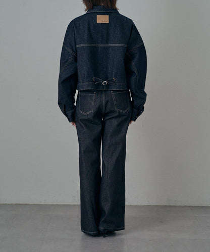 【mystic】[mline]標誌短款牛仔夾克