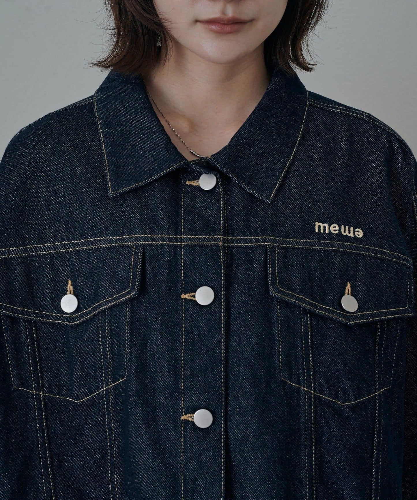 【mystic】[mline]標誌短款牛仔夾克