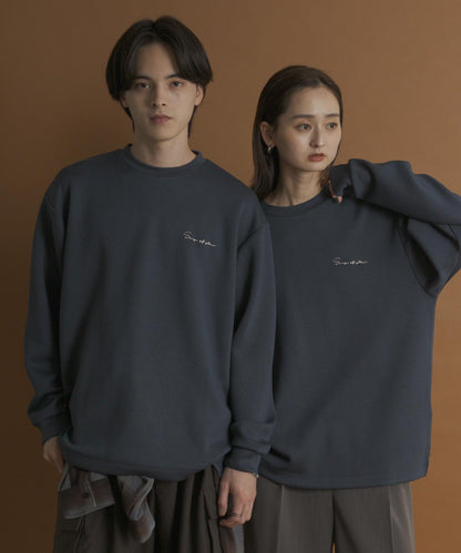 部分色 刺繡加厚長袖T恤