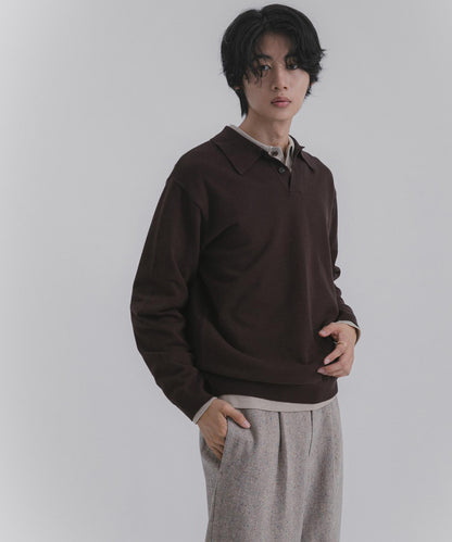 部分色 可水洗/防起球 彈力針織POLO衫