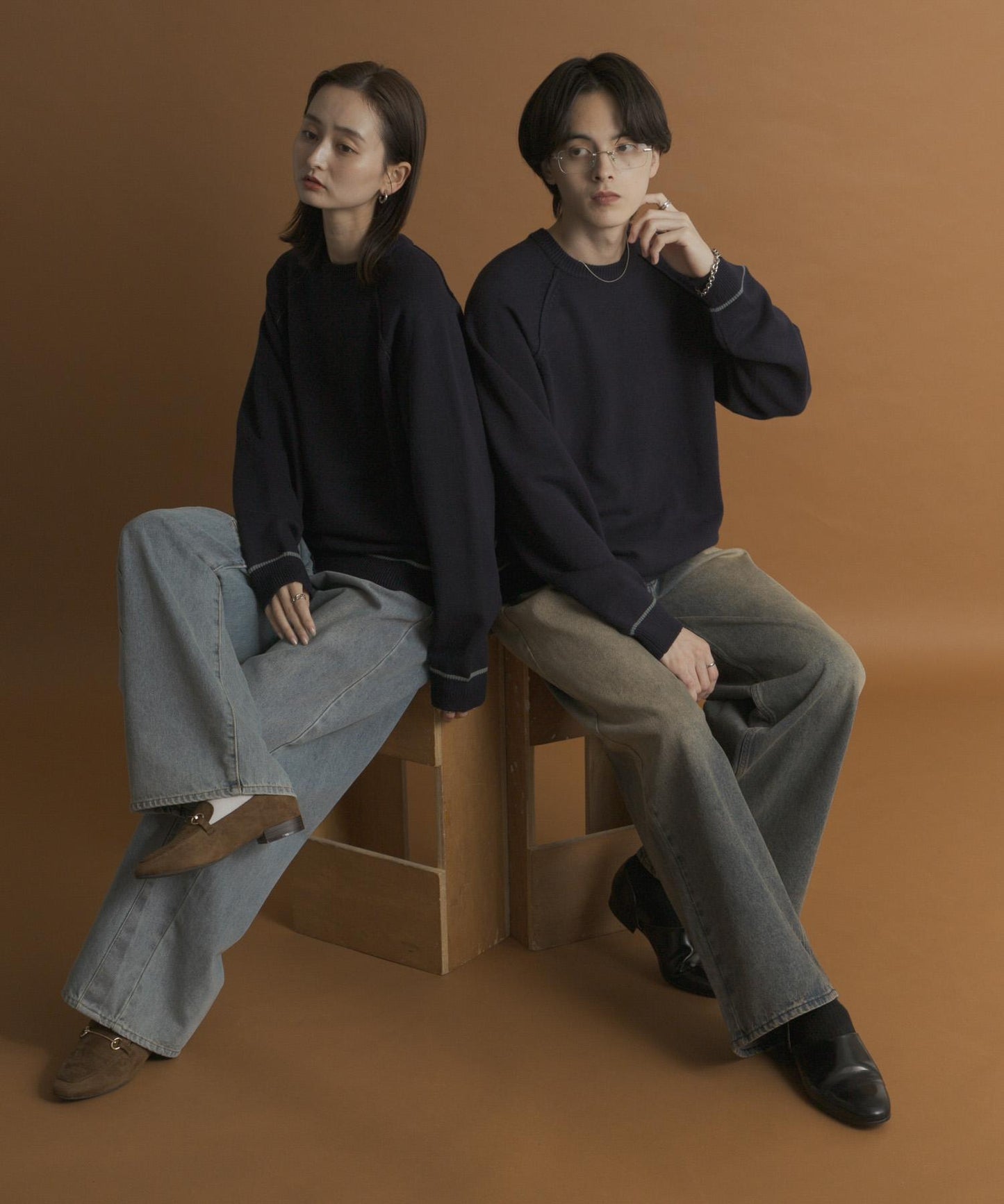 部分色 可水洗/防起球 彈力拼色針織衫