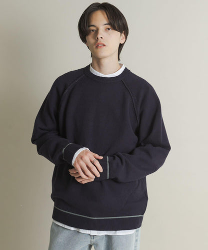 部分色 可水洗/防起球 彈力拼色針織衫