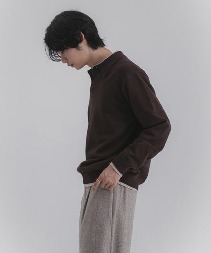 部分色 可水洗/防起球 彈力針織POLO衫