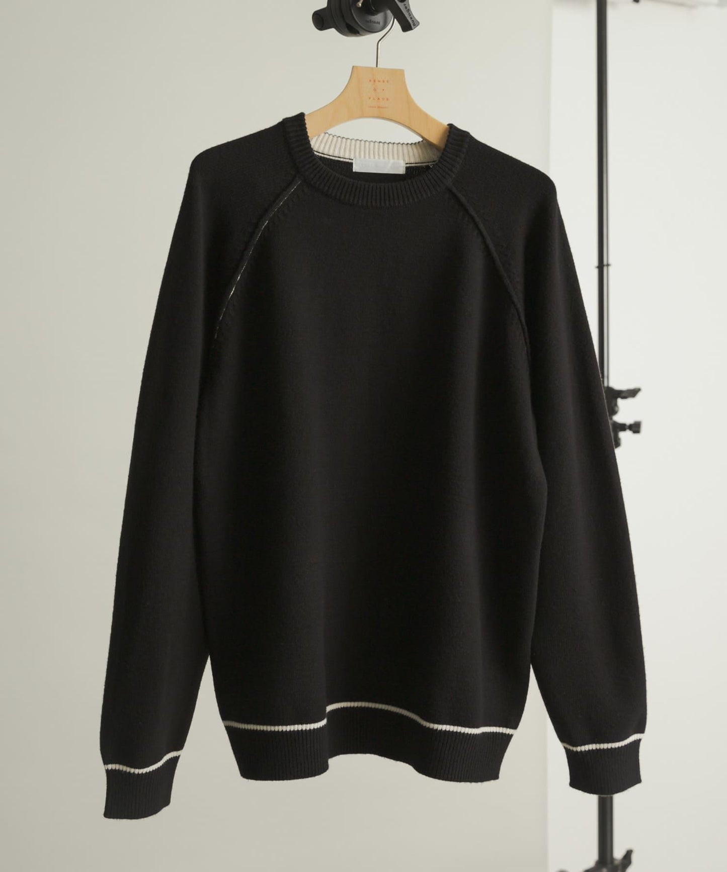 部分色 可水洗/防起球 彈力拼色針織衫