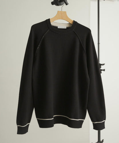 部分色 可水洗/防起球 彈力拼色針織衫