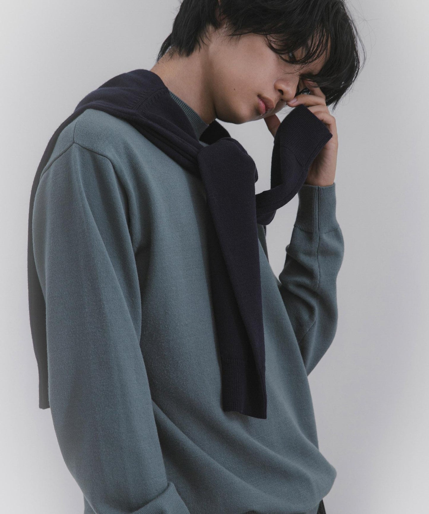 部分色 可水洗/防起球 彈力高領針織衫