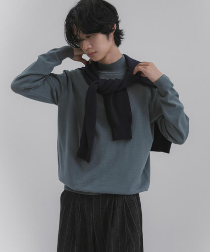 部分色 可水洗/防起球 彈力高領針織衫