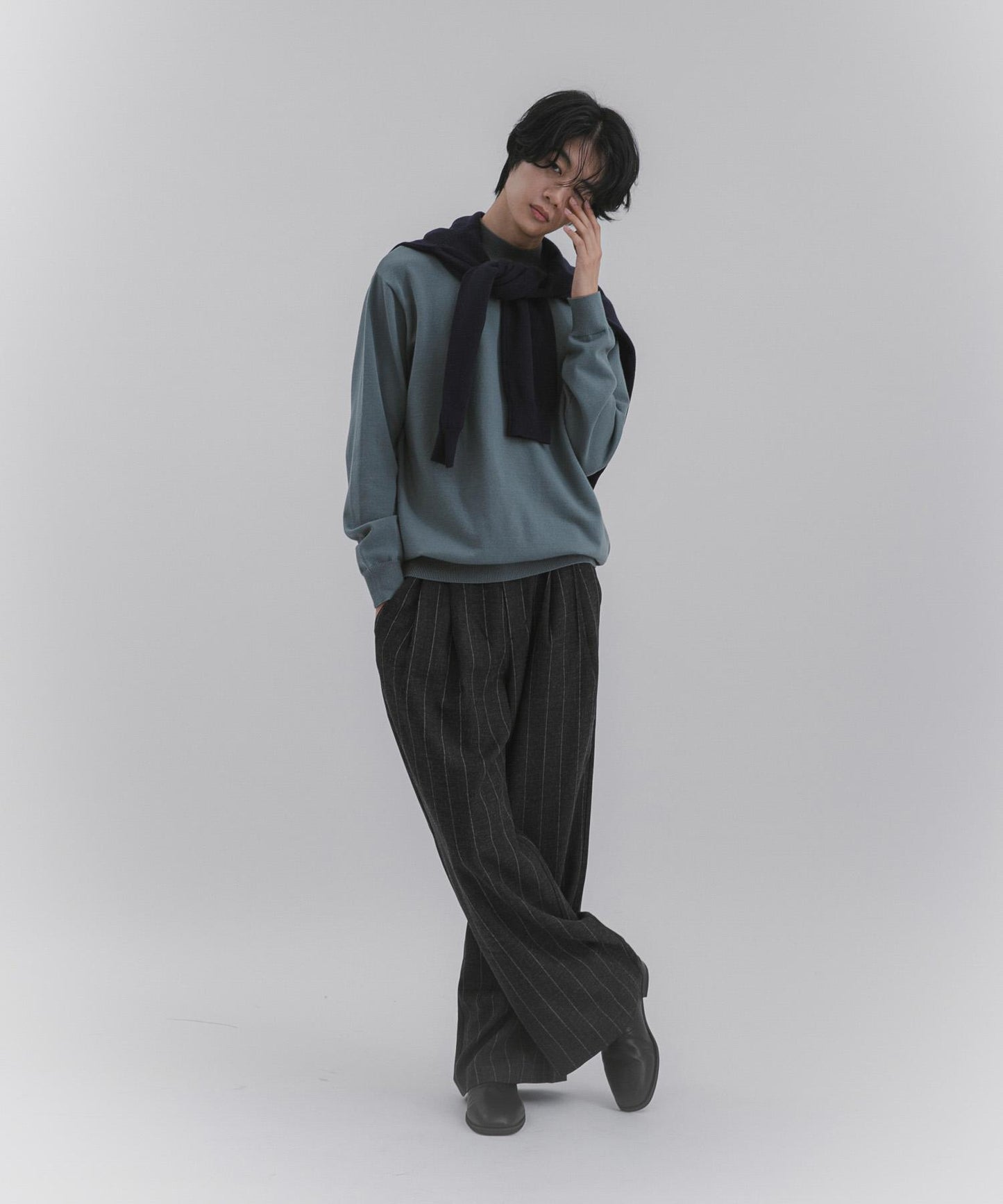 部分色 可水洗/防起球 彈力高領針織衫