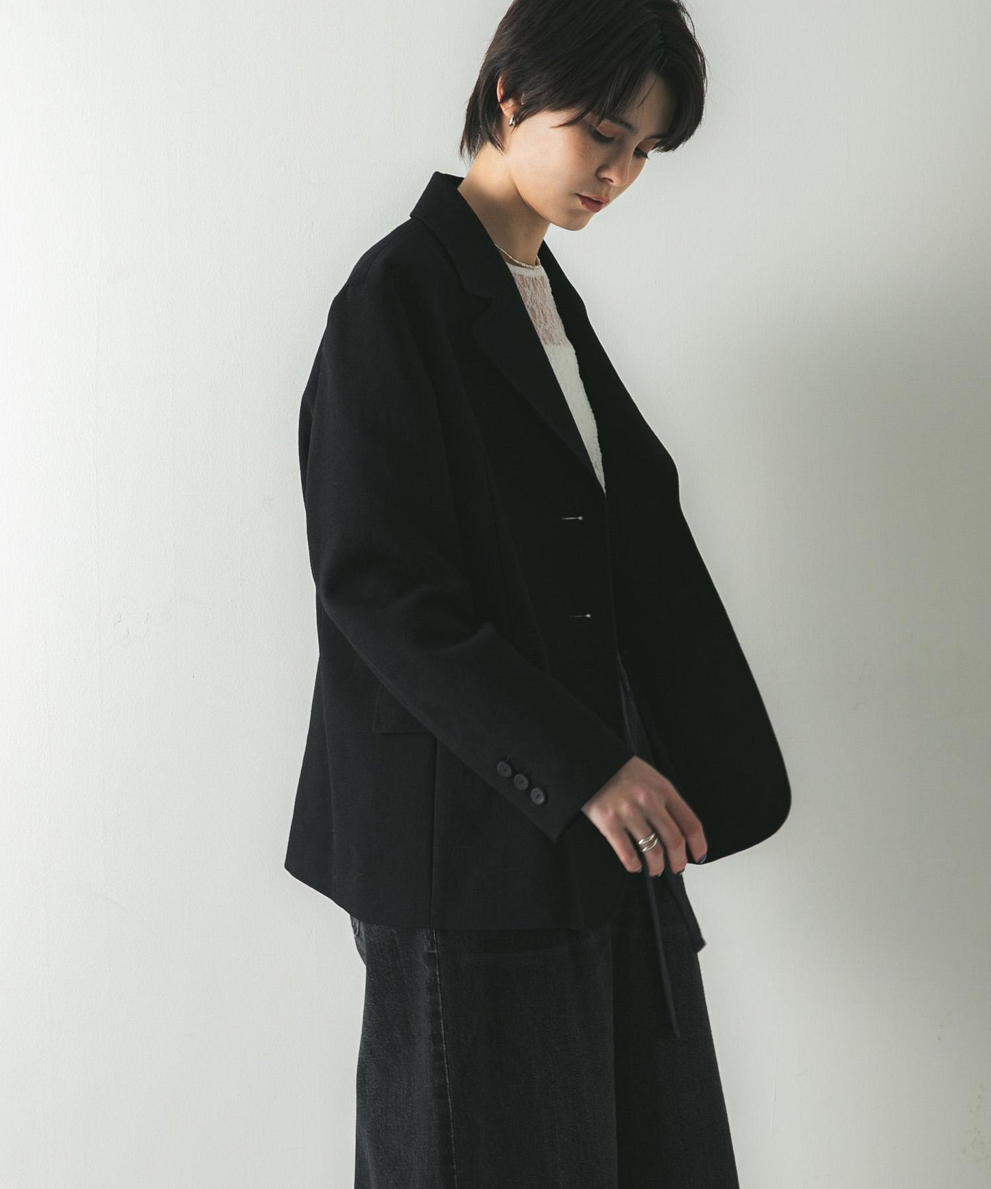 高捻羊毛西裝外套