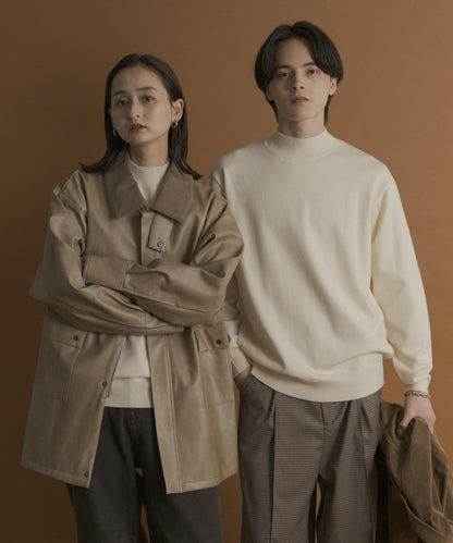 部分色 可水洗/防起球 彈力高領針織衫