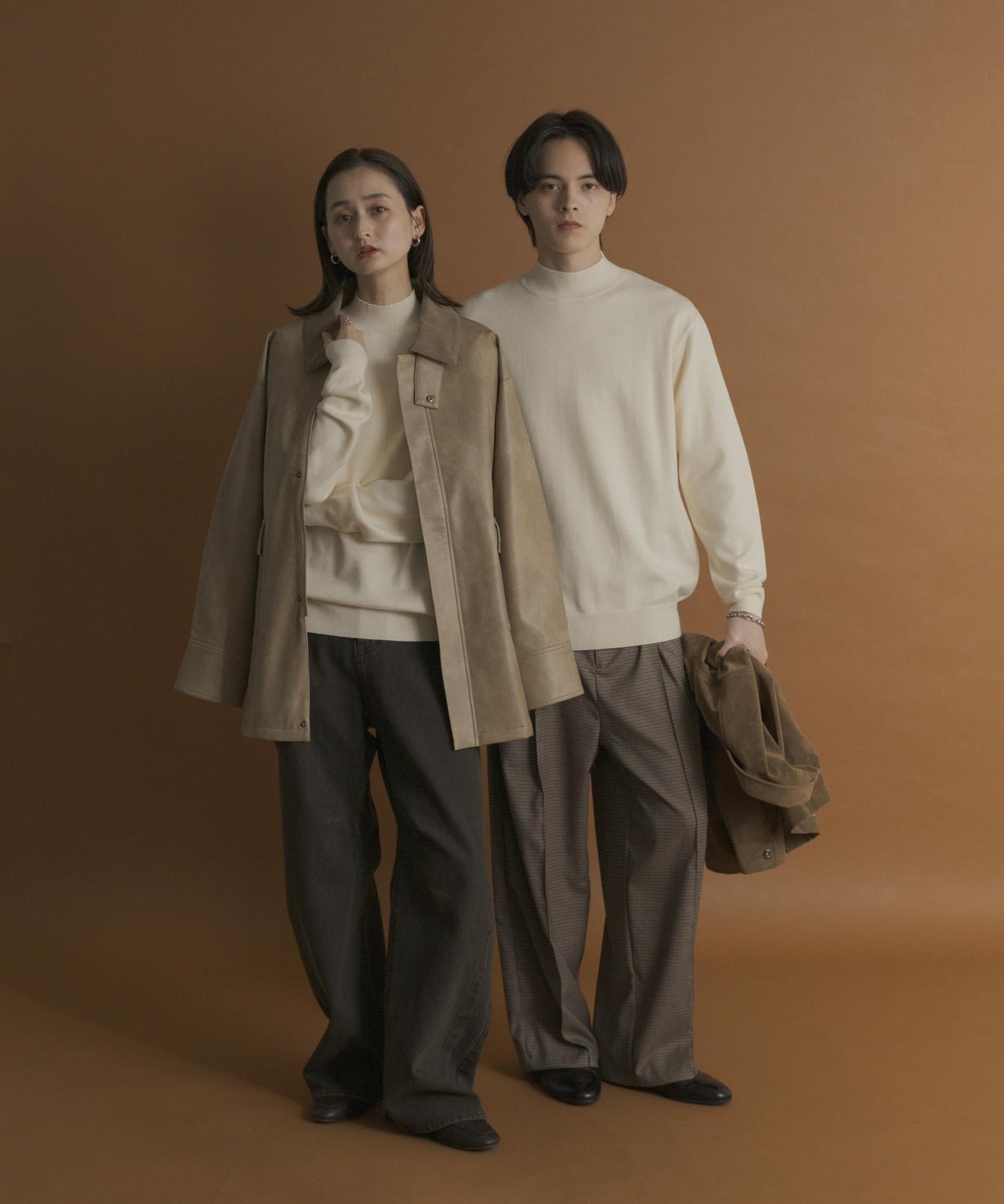 部分色 可水洗/防起球 彈力高領針織衫