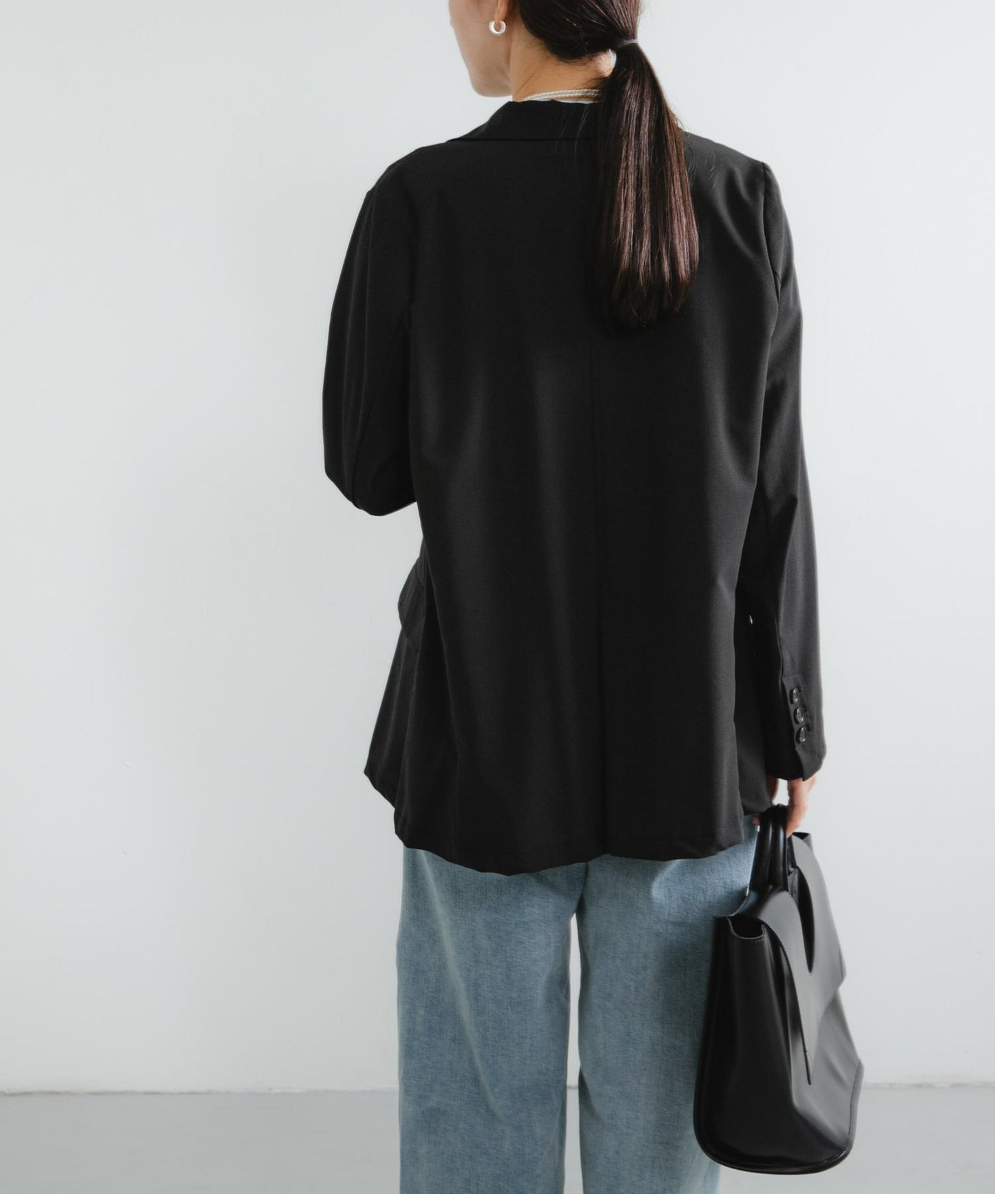 羊毛混紡雙排扣西裝外套