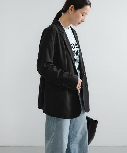 羊毛混紡雙排扣西裝外套