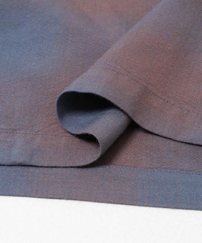 基礎款BISHU人造絲格紋襯衫